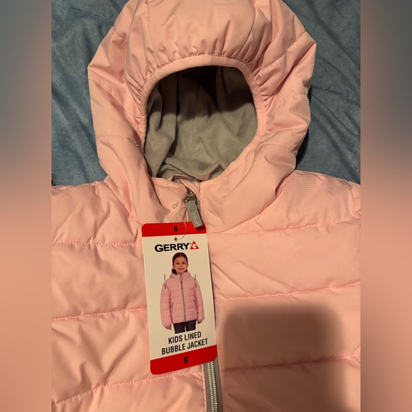 NWT Gerry Light Pink Kids Lined Bubble Jacket Size 6 - Picture 10 of 11